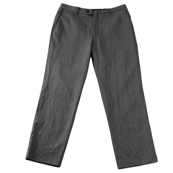 Jos A Bank Tailored Fit Pant's Men's Gray 36x28 100% Wool - Picture 1 of 6